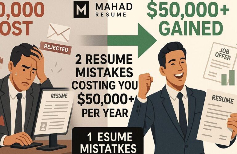 2 Resume Mistakes That Cost You $50,000+ Per Year Mahad Resume